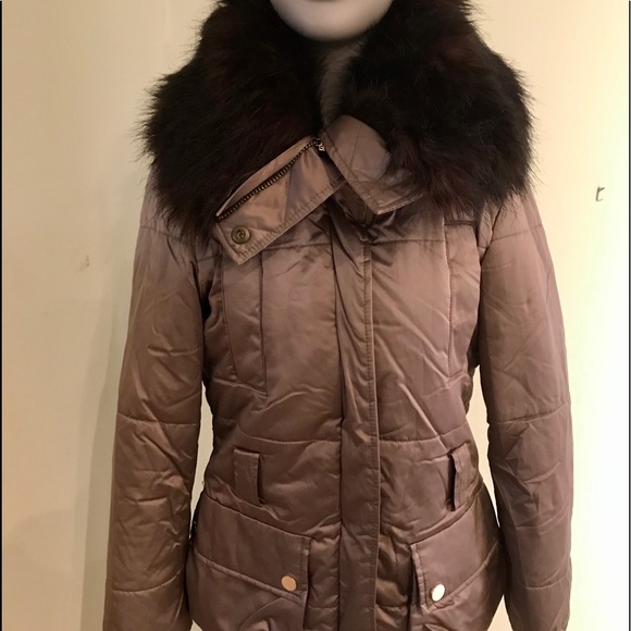 Zara Parka Jacket Faux Fur Collar Size Small - Picture 2 of 9